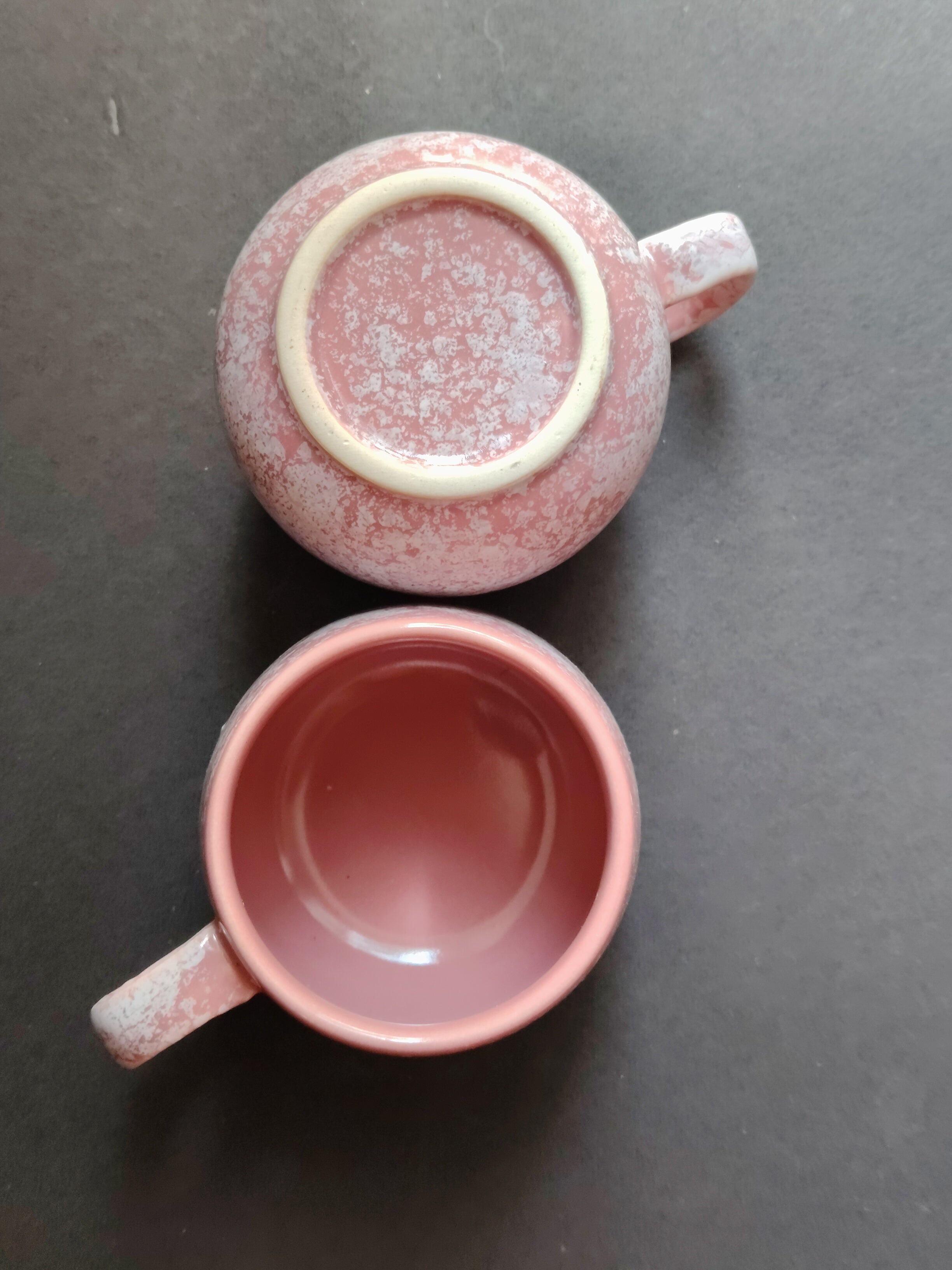 Ceramic Coffee Cups|Clay glazed pottery| Set of 2| Pink